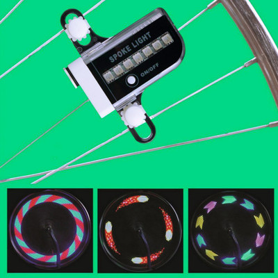 AlexVyan Bicycle Colorful 14 LED Signal Tire Spoke Light LED Wheel Reflectors(Black)