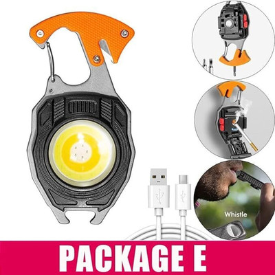 Sahaj Enterprise Rechargeable COB Keychain Torch - Powerful Mini Flashlight LED Front Light(Black)