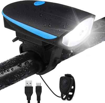 BLACKBELL Ultra Bright Light with Horn 140 Db, Bicycle Front Headlight ,USB Rechargeable LED Front Light(Blue)