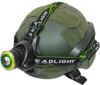 CAMPSOR RECHARGABLE COB HEADLAMP TK-4520 LED Headlamp(Black & Green)