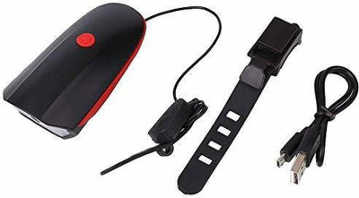 Rebound Bicycle Bright Light with Horn Speaker LED Front Light(Black)