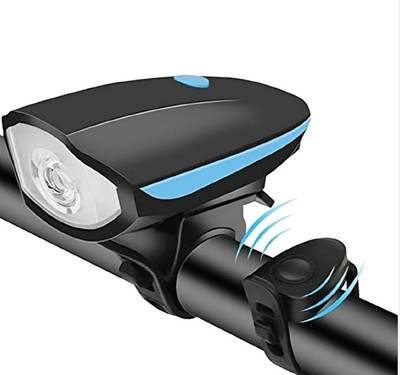 HAPPYRIDER USB Rechargeable Bike Bell Horn And Light 140 DB with Super Bright Light 3 Mode Bell(Blue)