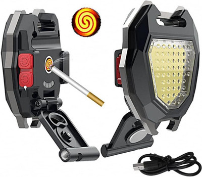 BloomiFy Multifunctional Keychain Torch: 6 Light Modes, Built-In Lighter & Bottle Opener 5 hrs Torch Emergency Light(Black)