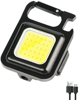 Edensol Mini Keychain Portable Pocket Lights with Folding Bracket LED Front Light(Black)
