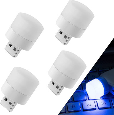 WebDealz Lightweight and energy-saving USB LED Night Light X5.44 Night Lamp(2.5 cm, White Light)