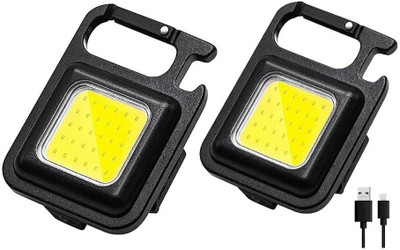 WunderVoX Hiking COB Light Mini LED Torch Keychain LED Front Light(Black)