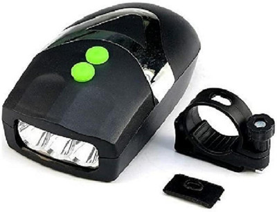 SPOKEFOX 5 LED Front Head Light & Bell Horn Hooter Siren Alarm Bicycle LED Front Light(Black)