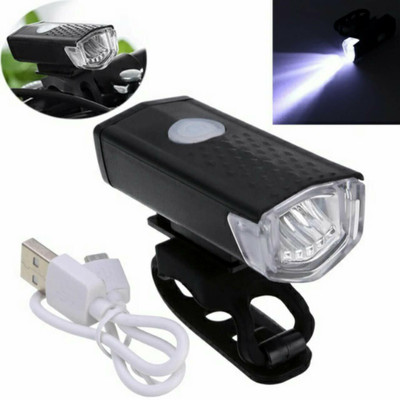 impetus Bicycle USB Rechargeable Front LED Light for Cycle 300 Lumens Torch Headlamp LED Front Light(Black)