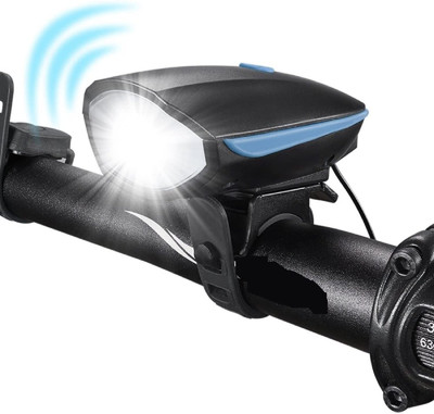 UNZAG Rechargeable Bicycle Horn and Light 3 Mode- USB Light LED Front Light(Multicolor)