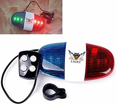 Online Experts Police Siren Trumpet Cycling Safety Light Horn(Batteries Not Included) LED Front Light(Multicolor)