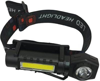 CAMPSOR Led Head Torch 120LM Focused and XPE 95LM Broad TK-4931 LED Headlamp(Black)