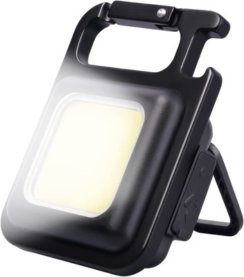 Edensol Mini Keychain Portable Pocket Lights with Folding Bracket LED Front Light(Black)