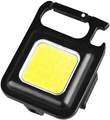 MOOZMOB USB Rechargeable COB Pocket Torch Light with Keychain Flashlight 3 Working Modes Torch(Black, 5 cm, Rechargeable)