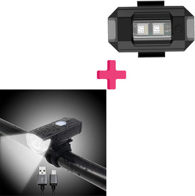rahidhay Cycle Front LED Light with Helmet Light with 7 Modes Light Combo LED Front Light(Black)