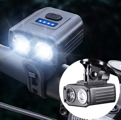 Dark Horse Bicycle 5 Mode 550LM, 2*T6 LED, 1200mAh Battery, Durable Binding Base Bracket , LED Front Light(Black)