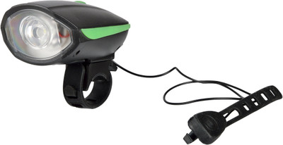 Dark Horse Bicycle USB Rechargeable 3 Mode LED Light and Horn (2 in 1) Green LED Front Light(Green)