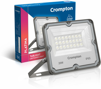 Crompton LDFLTAB20CDL-Pack of 1 Flood Light Outdoor Lamp(White)
