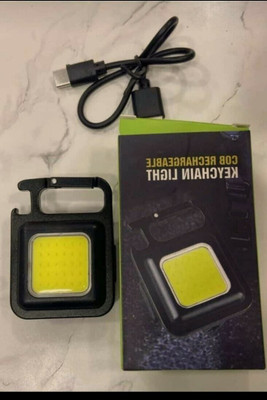 NKL New LED Keychain Flashlight 254 Rechargeable 3 Lighting Modes With Bottle Opener 6 hrs Torch Emergency Light(Black)