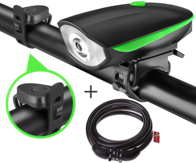 SPOKEFOX LIGHT PLUS HORN WITH LOCK LED Front Light(Black)