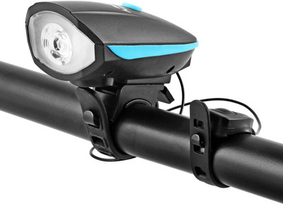 ADONYX Ultra Bright Bike Set with Horn, Bicycle Front Headlight,USB Rechargeable LED Front Light(Blue)