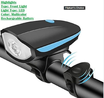 PREETIOnline Cycle Light and Horn/Rechargeable Waterproof LED Front Light (Multi-Color) LED Front Light(Multicolor)