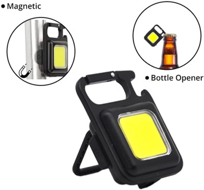 WunderVoX Bright LED Keychain COB Light with 6 Lighting Modes LED Front Light(Black)