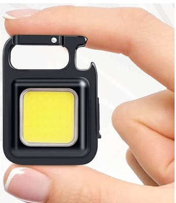 Maune Hub COB Small Flashlight, Tiny LED Keychain Handheld Flashlight LED Spot Light(Black)