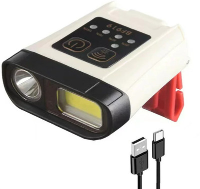 Linist COB LED Caps Clip Lights Rechargeable Headlamp for Camping LED Headlamp(Black)