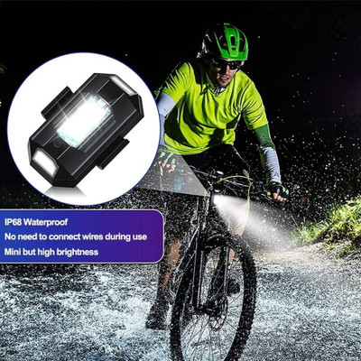 RSHOPWAY Rechargeable Cycling Light LED Helmet Strip Light(Multicolor)