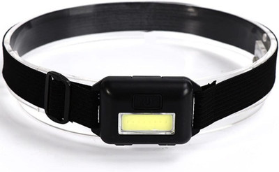 WunderVoX COB LED Headlamp Mini Headlight Flashlight LED Headlamp(Black)