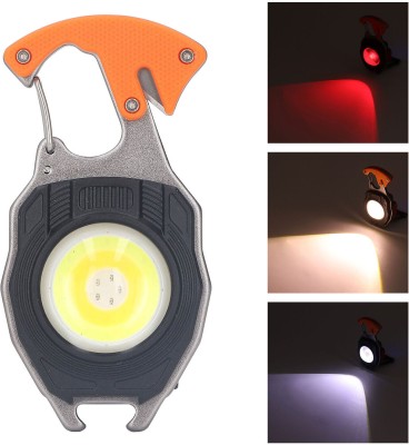 HVG TRADERS Multifunctional Keychain Flashlights, LED Rechargeable Flashlights with Lighter LED Spot Light(Black)