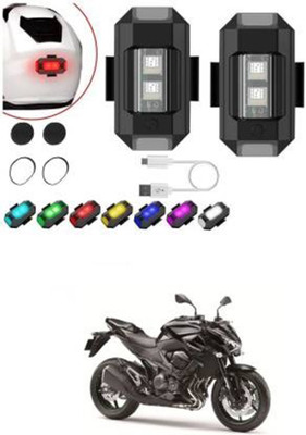 way2gmart Motorcycle Bike Helmet LED Lamp Night Strobe light for helmet back set of 2 LED Front Light(Black)