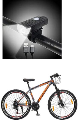 E-Shoppe Cycle High 300 Lumens Super Bright Headlight (Black) For CYCLUX SPIRIT LED Front Light(White)