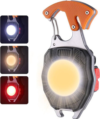 HVG TRADERS Mini COB Keychain Flashlights,Waterproof Rechargeable Handheld Flashlight LED Front Light(Black)