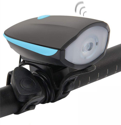 Rebound Cycle Headlight And Horn FY-056 LED Front Light 250 Lumens (2 in 1) LED Front Light(Black)