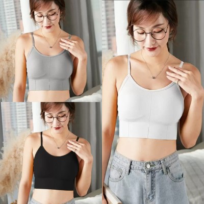 WALUSHA HAUS Unique Design Women / Girls Bra Women T-Shirt Lightly Padded Bra(Grey, Black, White)