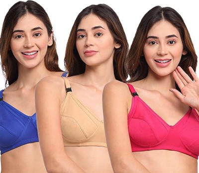 Safe n Care Women' s Premium Nonpadded Maternity/Nursing Bra (Pack Of 3) Multicolor Women Maternity/Nursing Non Padded Bra(Multicolor)