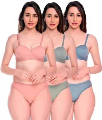 Themerchandiser Women Everyday Lightly Padded Bra(Multicolor)
