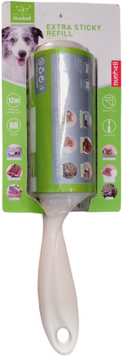 W9 Pet Products Lint Roller with Cover-60 Sheet for Dog Hair Removal-White Foldable Lint Roller