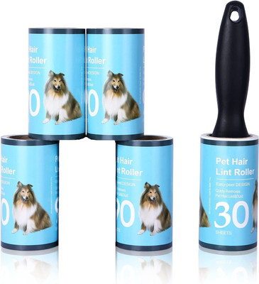Leafly Sticky Lint Rollers for Pet Hair Remover 1 Handle with 5 Refills 150 Sheets Lint Roller