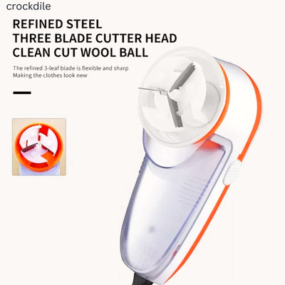 crockdile Quick Fabric Shaver with Easy-to-Clean Lint Catcher Lint Roller
