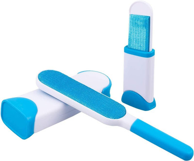 Puppyhugs Pet Hair Remover Brush -Sided Lint Brush with Self -Cleaning Base Lint Brush Lint Roller