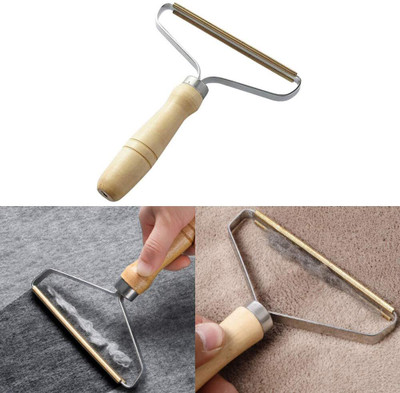 BloomiX Hair Remover, portable spark lint roller with wooden handle Floor Lint Roller