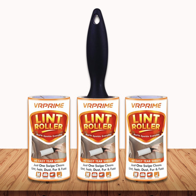 VRPRIME Lint Roller for Clothes, Sofa Blanket & Pet Hair Reusable Sticky Strong Adhesive Lint Roller