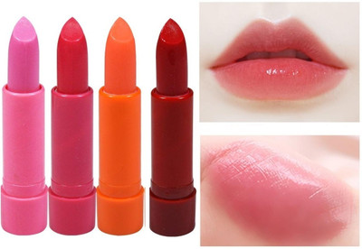 THTC COLOR CHANGING 3D LIP BALMS COMBO FRUIT(Pack of: 4, 8 g)