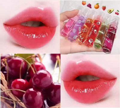 GABBU Juice Lip oil Balm Pack of 6 Multi colour/--- fruit(Pack of: 6, 12 g)