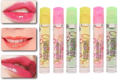 NADJA Fruit Flavored Lip Gloss Transparent Moisturizing Lip Gloss FRUITS(Pack of: 6, 12 g)