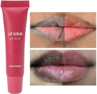 EVERERIN Remove Dull Lips Moisturizing Anti-Aging Anti-Cracking Brighten Black Lips Strawerry(Pack of: 1, 10 g)