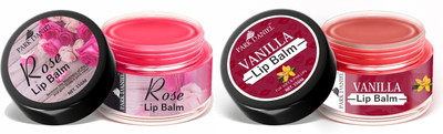 PARK DANIEL Rose & Vanilla Lip Balms For Chapped Lips Pack 2 of 15Gms Rose & Vanilla(Pack of: 2, 60 g)