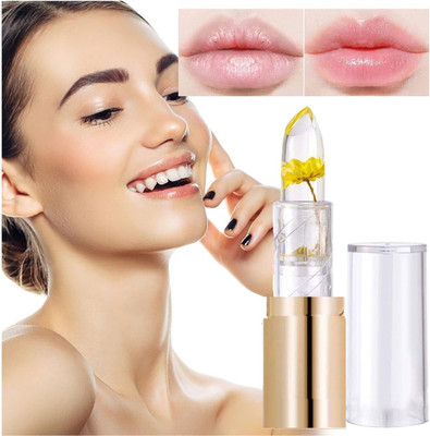 Luster Shine Flower Jelly Crystal Lipstick Glossy Color Change Lipstick Fruity(Pack of: 1, 3.6 g)